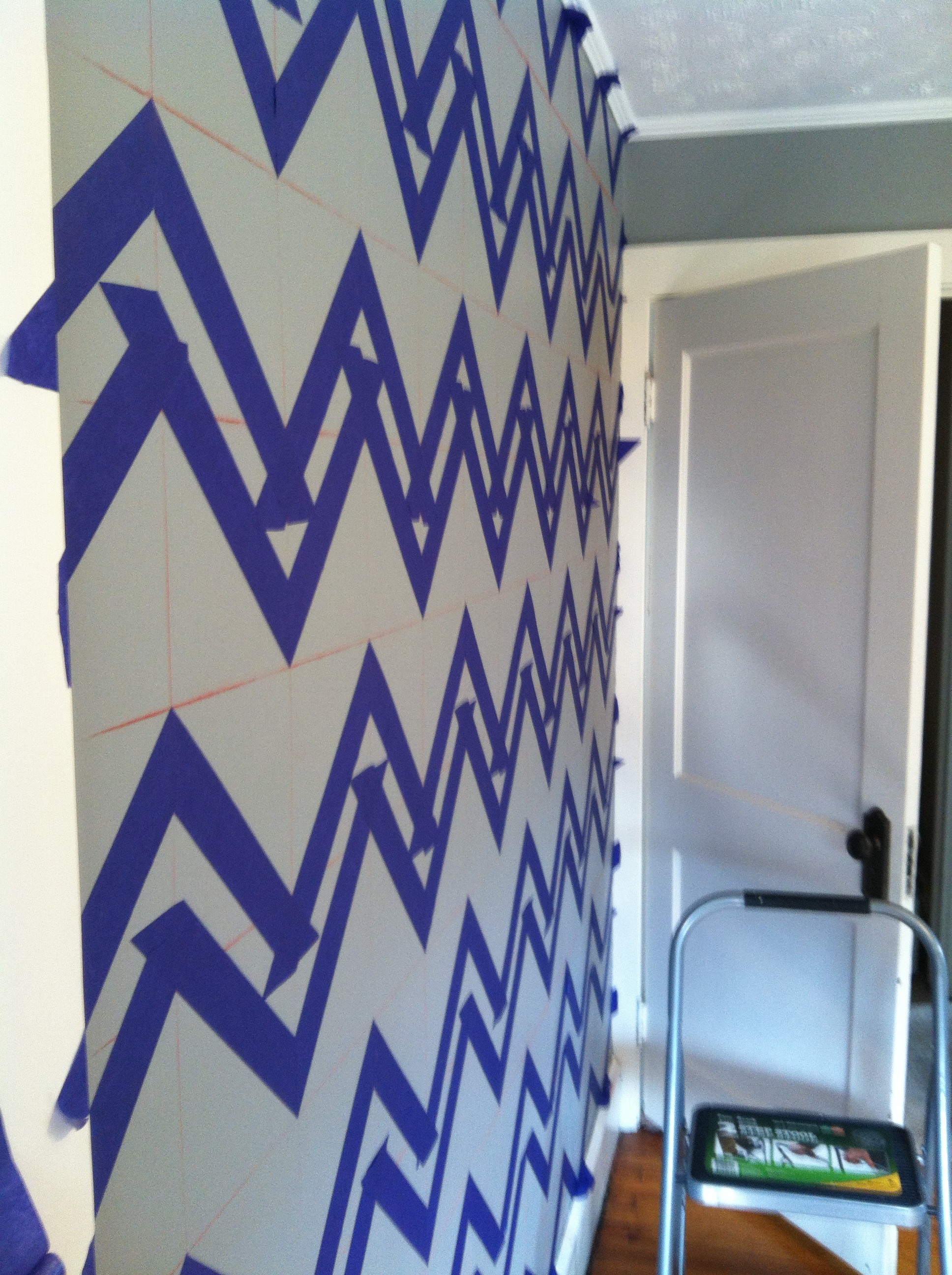 The Official Guide To Painting A Chevron Wall In 6 Simple Steps